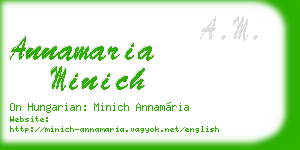 annamaria minich business card